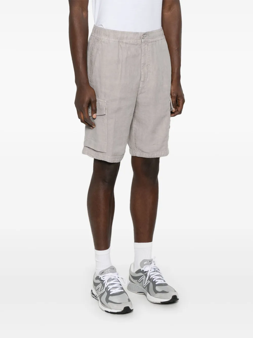 Stone Island Shorts met Compass-logopatch Grijs