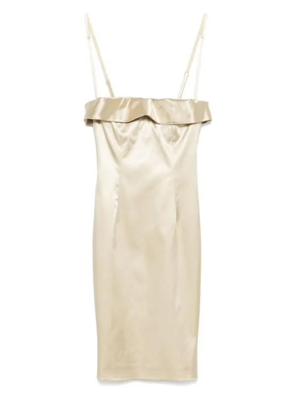 Dolce & Gabbana Pre-Owned 2000s Satin Midi Dress | Neutrals | FARFETCH UZ