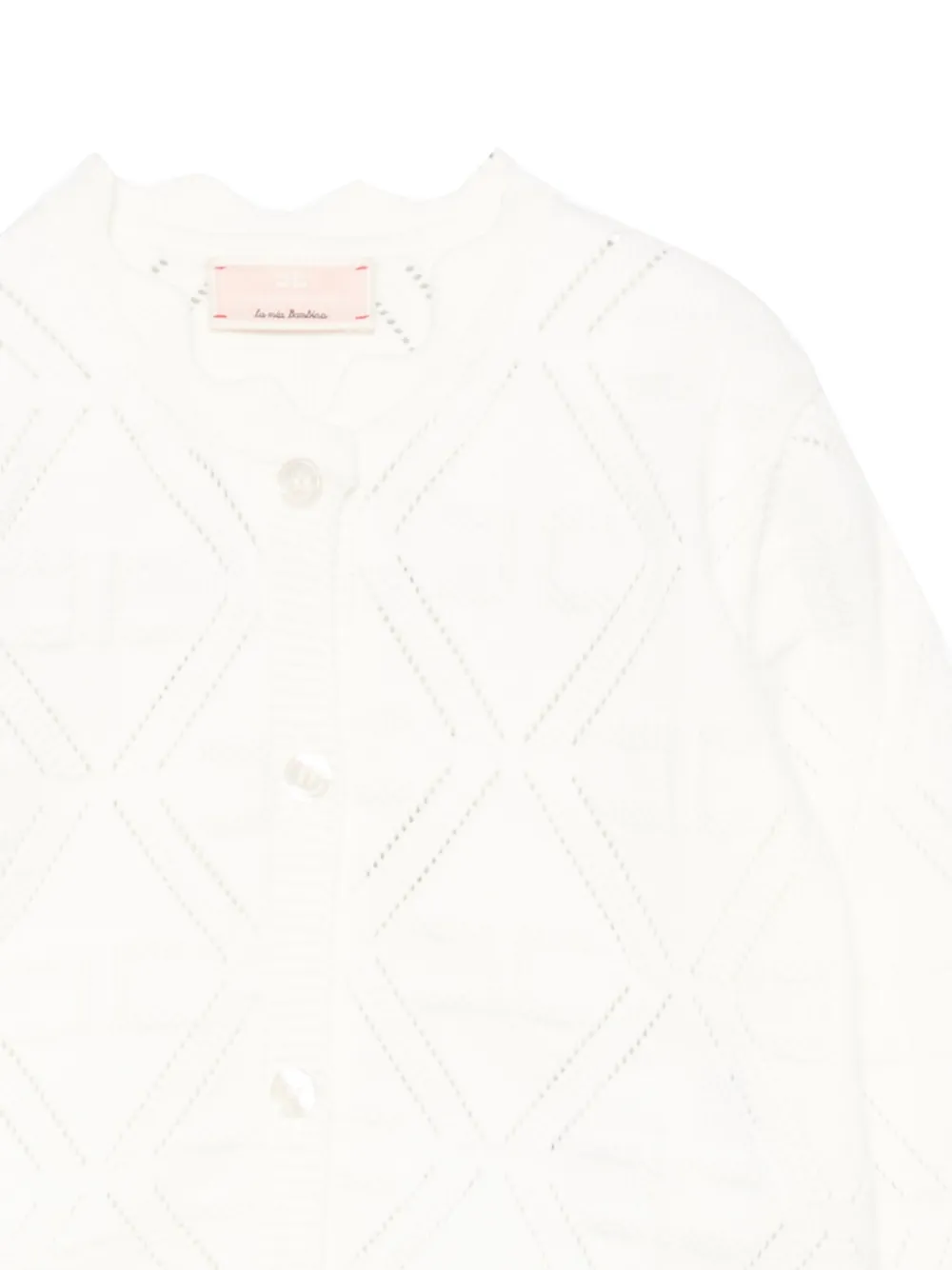 Elisabetta Franchi La Mia Bambina Vest met monogram-reliëf Wit