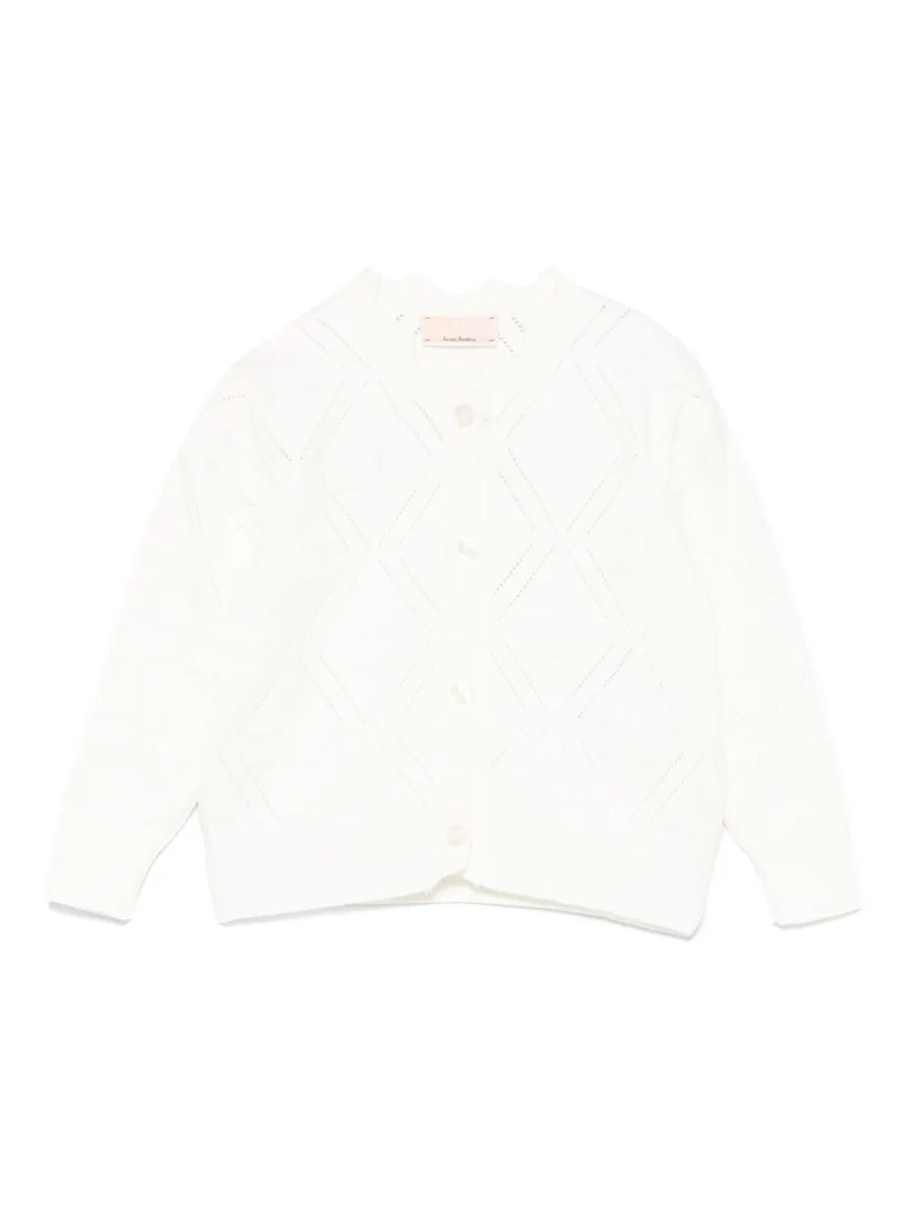 Elisabetta Franchi La Mia Bambina Vest met monogram-reliëf Wit