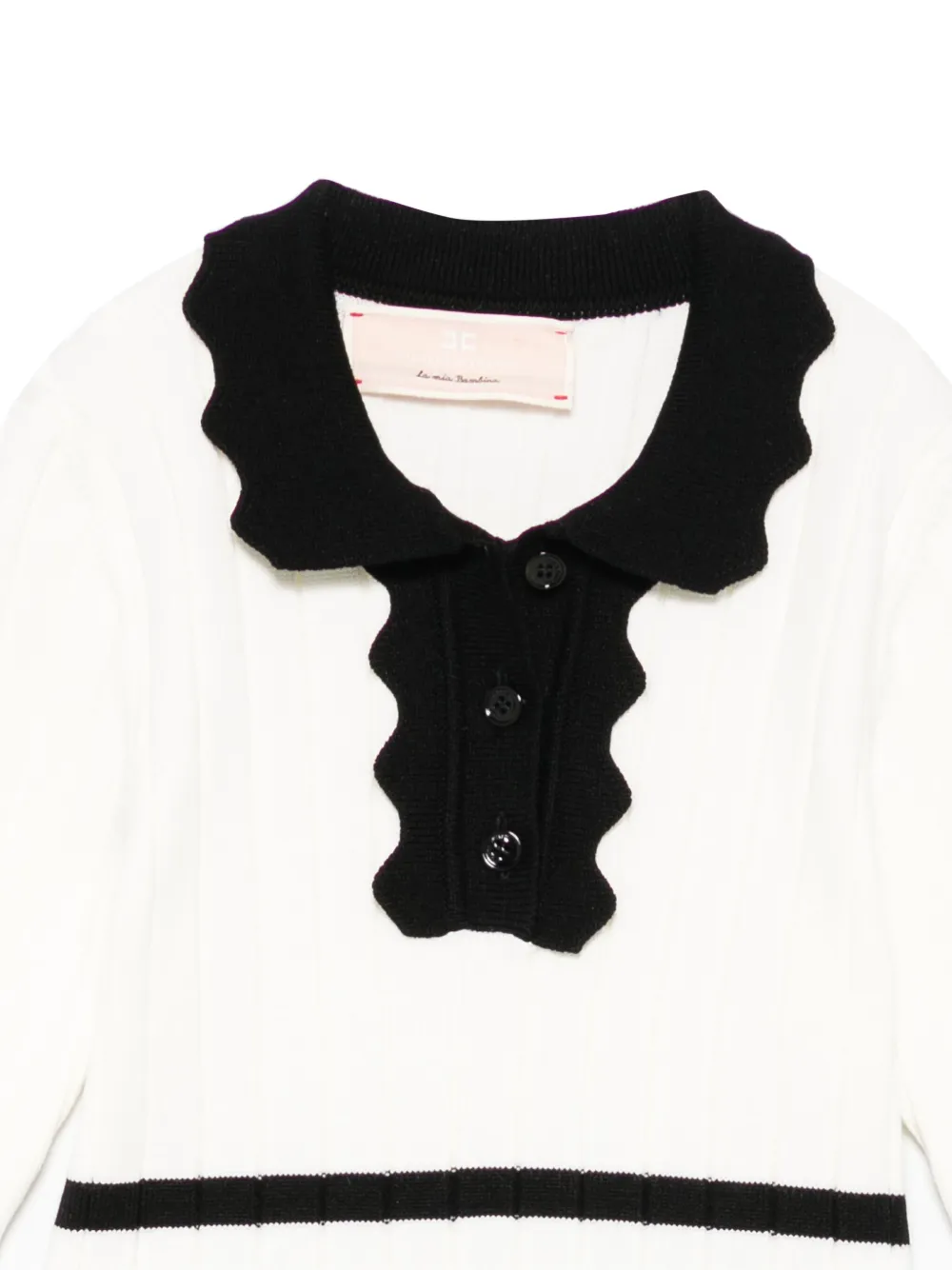 Elisabetta Franchi La Mia Bambina Top met contrasterende afwerking Wit
