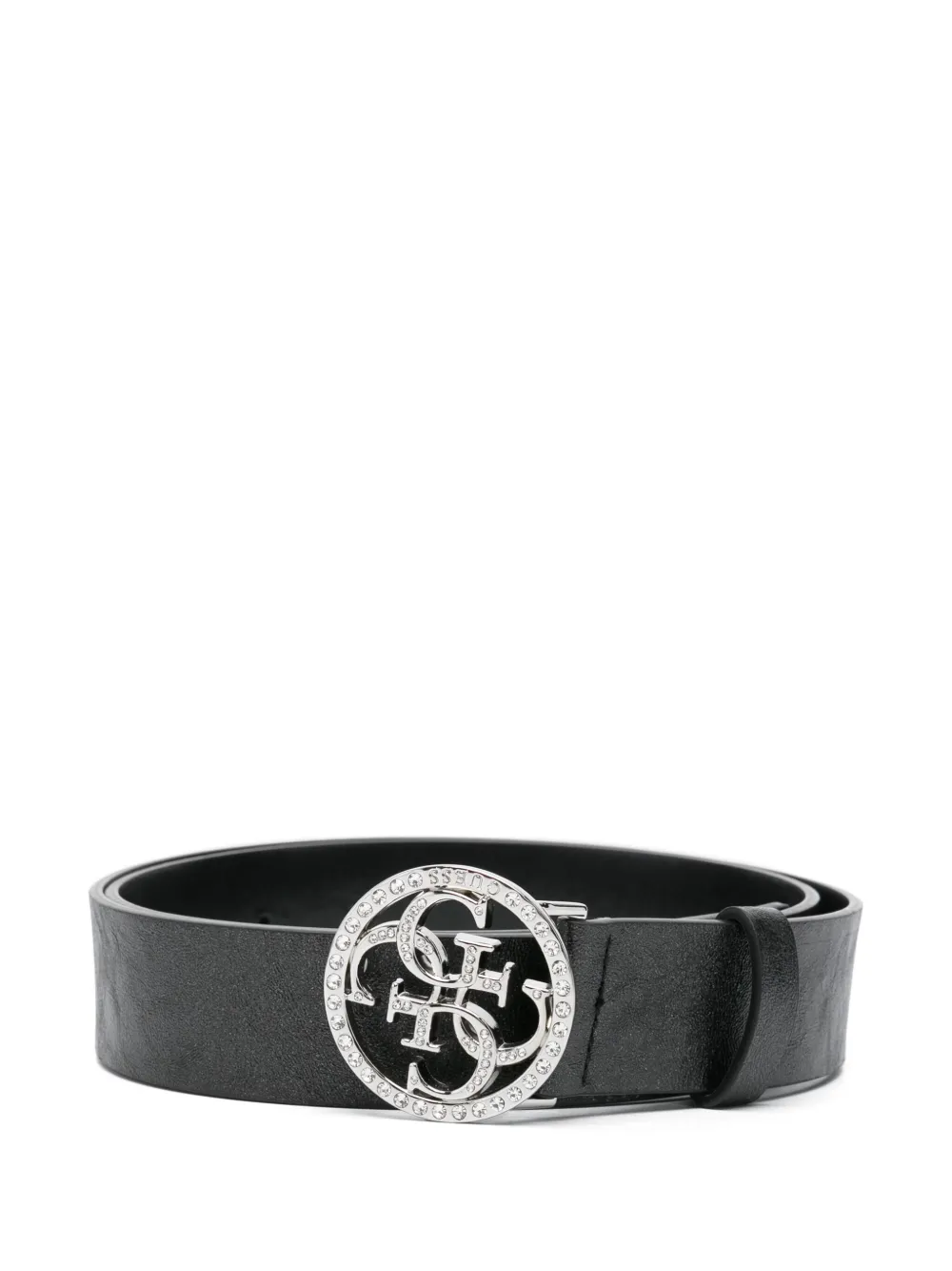 GUESS USA ロゴバックル ベルト - ブラック GUESS USA ロゴバックル ベルト - ブラック