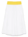MSGM poplin midi skirt - White