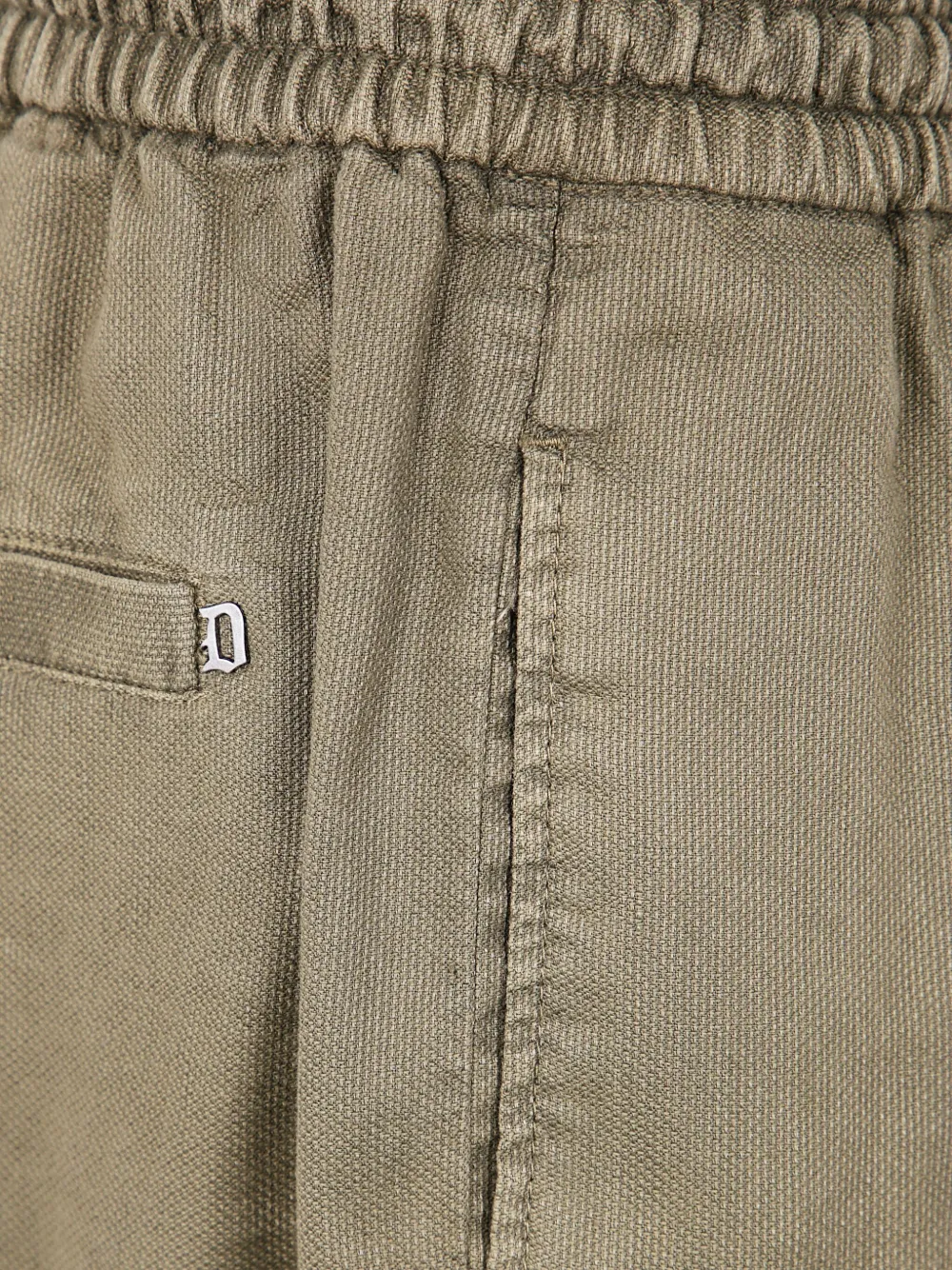 DONDUP Broek van linnenblend Groen