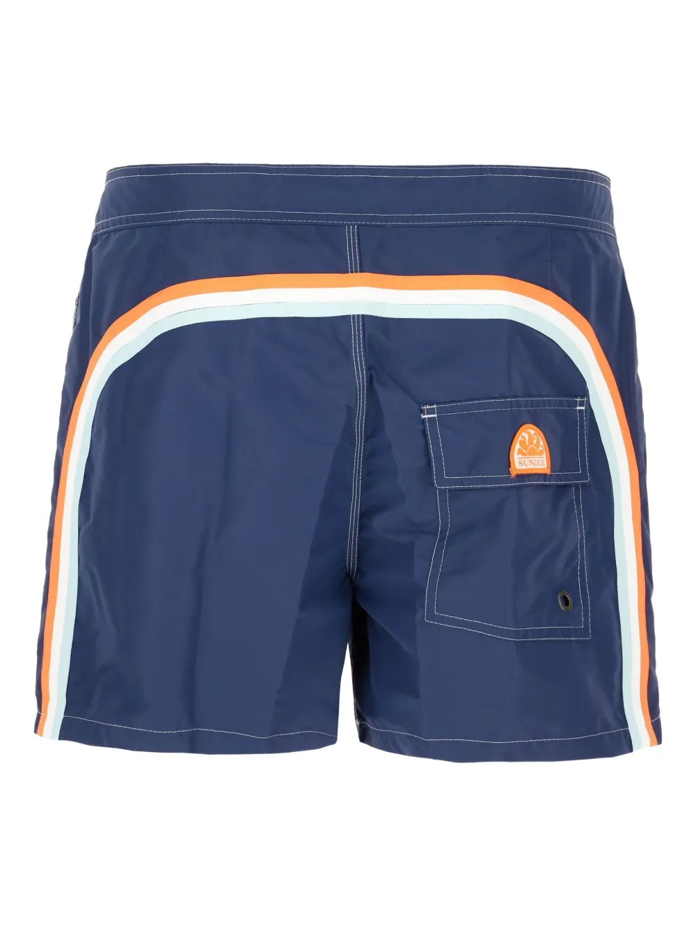 Sundek Gestreepte zwembroek Blauw