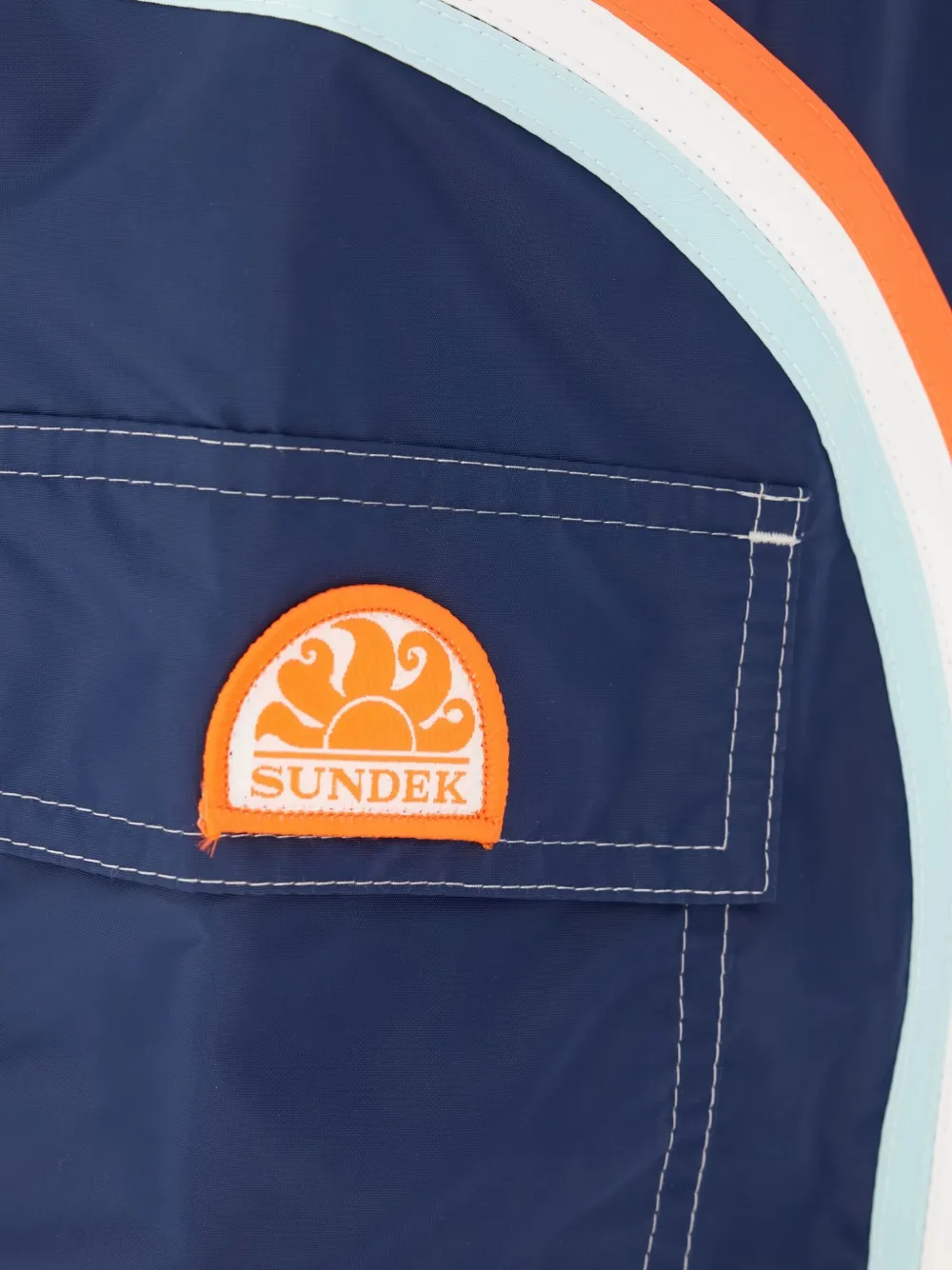 Sundek Gestreepte zwembroek Blauw