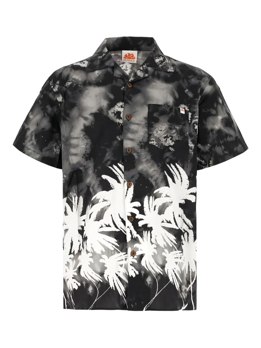 Sundek palm tree-print shirt | Black | Image 1