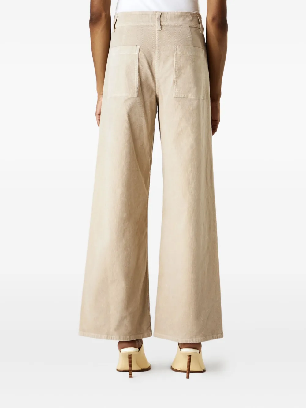 Nili Lotan Megan broek met wijde pijpen Beige