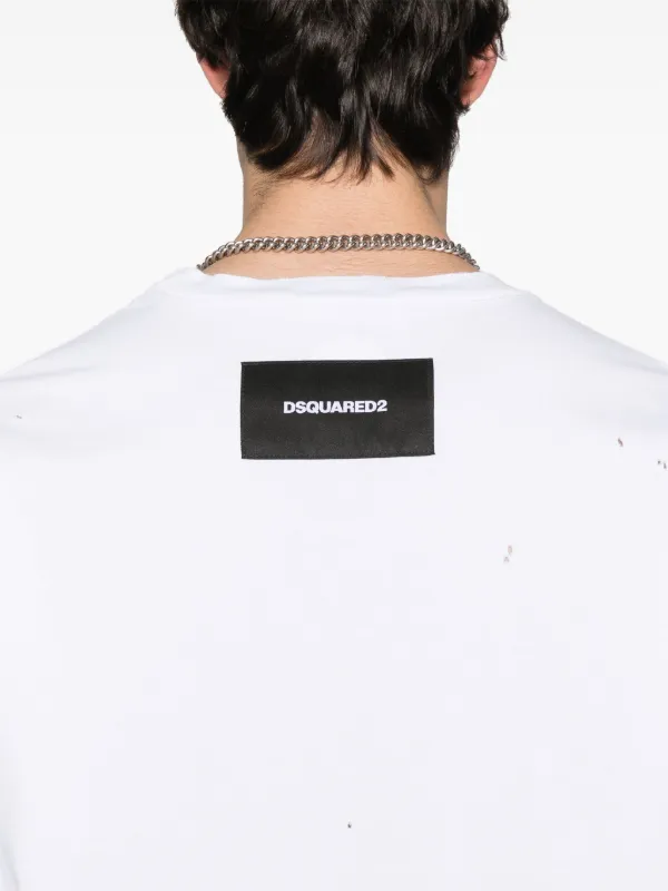 DSQUARED2 logo-patch T-shirt | White | FARFETCH IN
