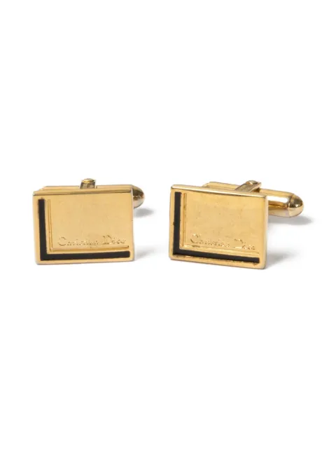 Christian Dior Pre-Owned boutons de manchette à logo gravé (années 1990)