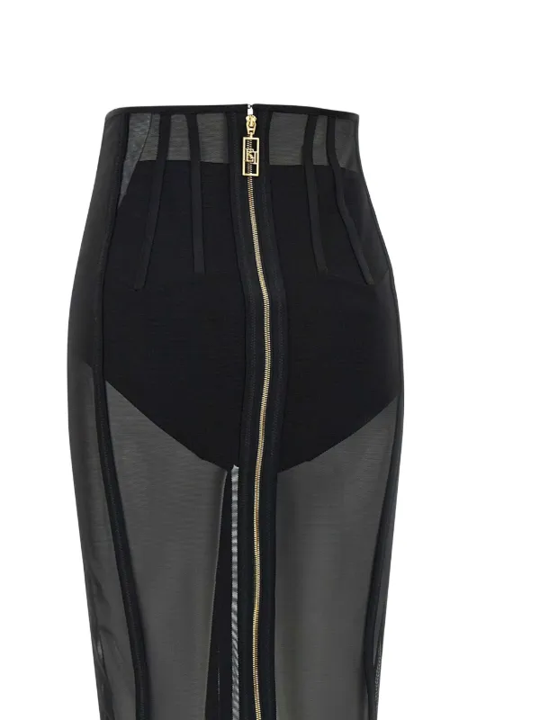 Elisabetta Franchi Events Tulle Midi Skirt | Black | FARFETCH Elisabetta Franchi Events Tulle Midi Skirt | Black | FARFETCH
