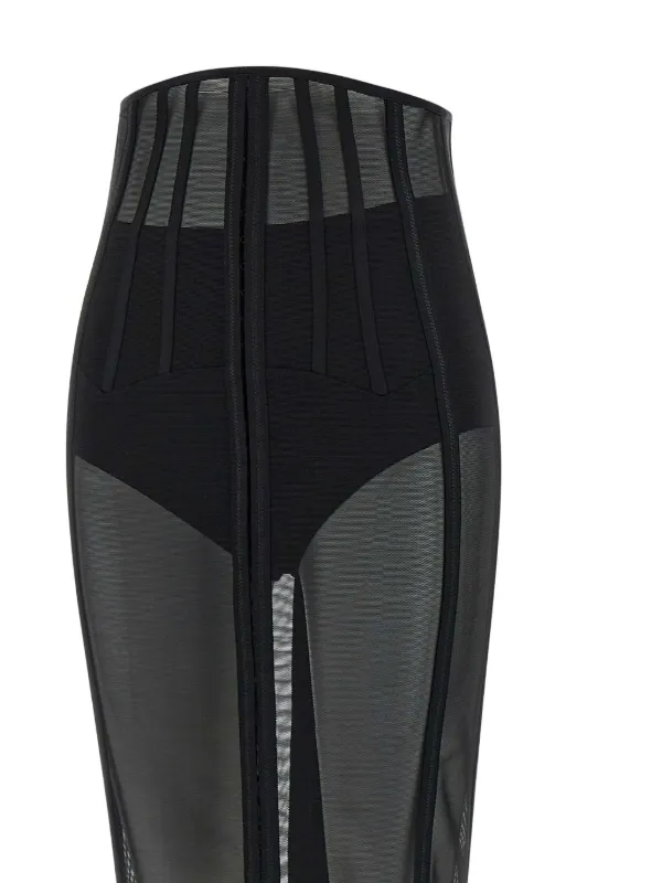 スカート ELISABETTA FRANCHI Women Mid Skirts GO09953E2110 BLACK Elisabetta Franchi Events Tulle Midi Skirt | Black | FARFETCH