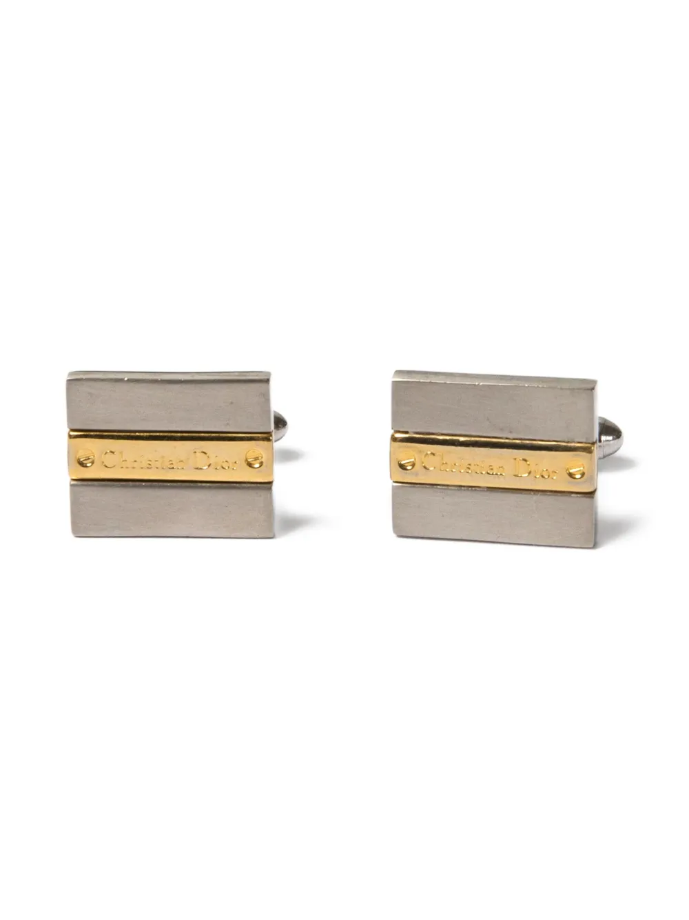 1980s logo-engraved cufflinks