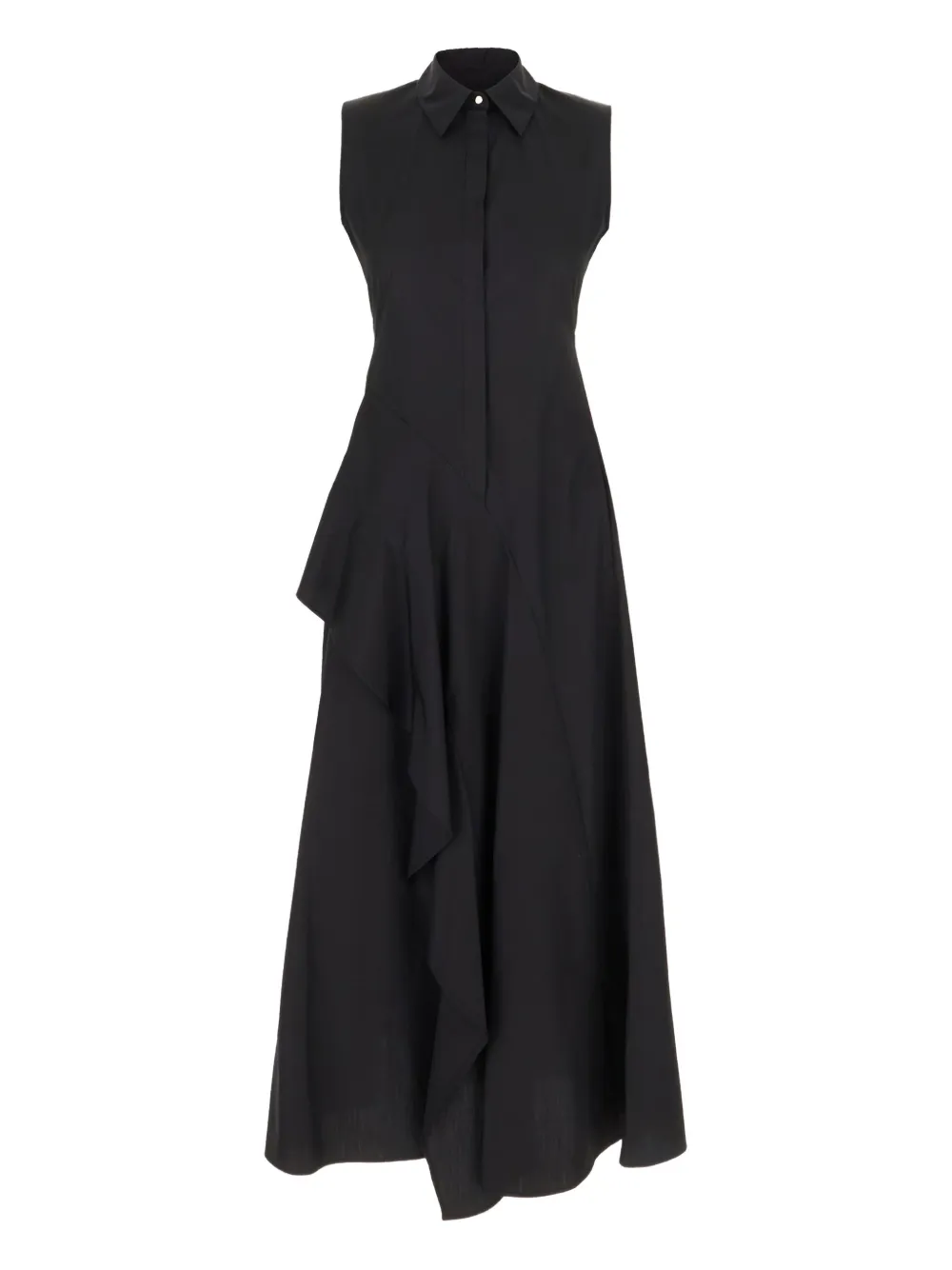 Max Mara ruffle-detail collared dress | Black | Image 1