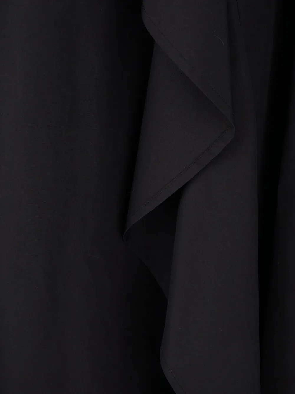 Max Mara ruffle-detail collared dress Zwart
