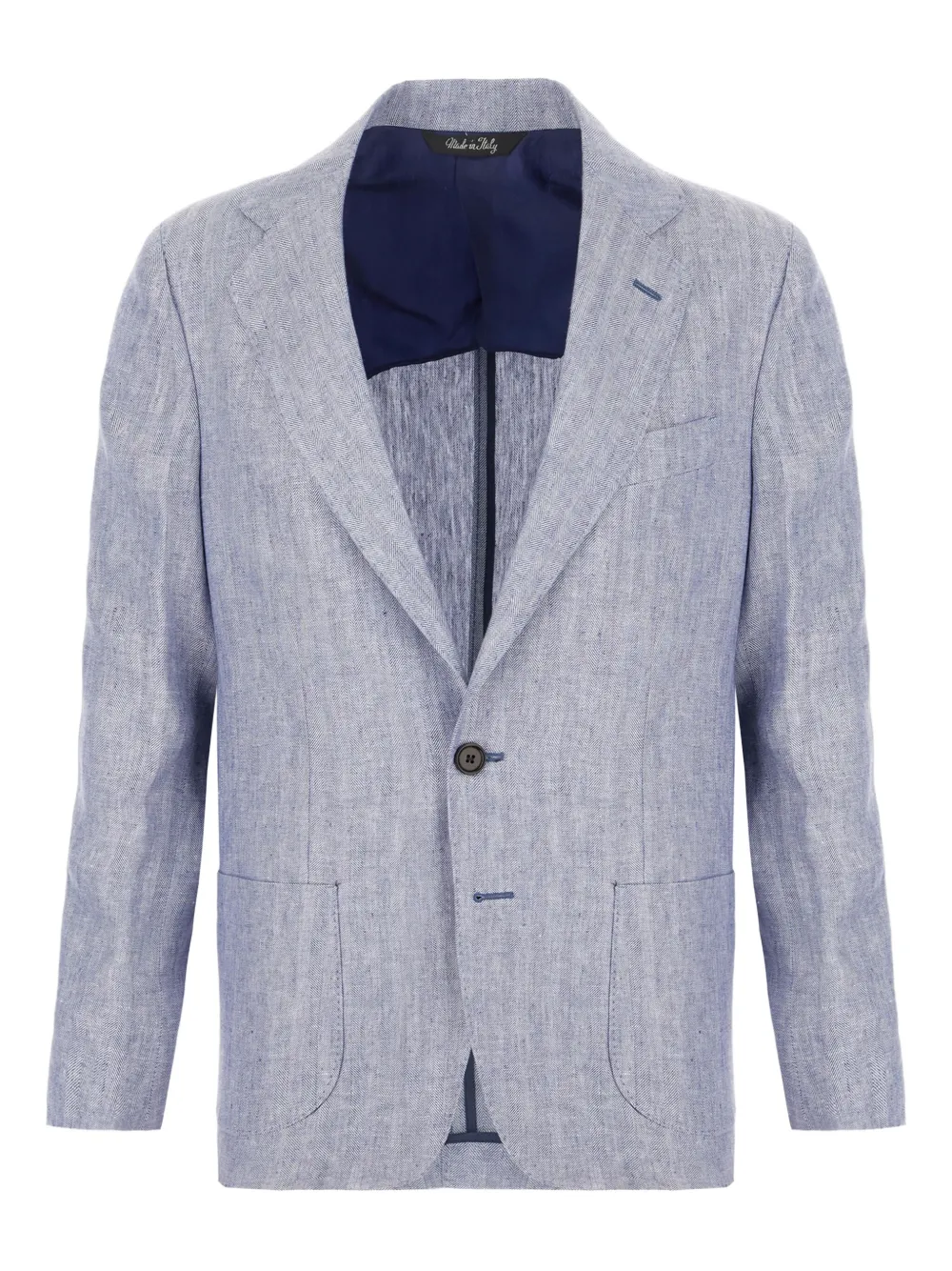 COLAMARINO embroidered linen blazer | Blue | Image 1