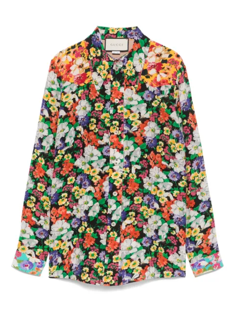 Gucci Pre-Owned camisa con estampado floral 2010