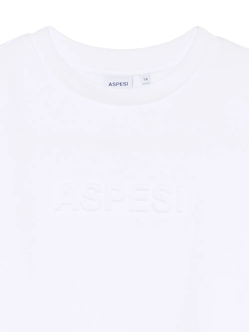 Aspesi Kids T-shirt met logo-reliëf Wit