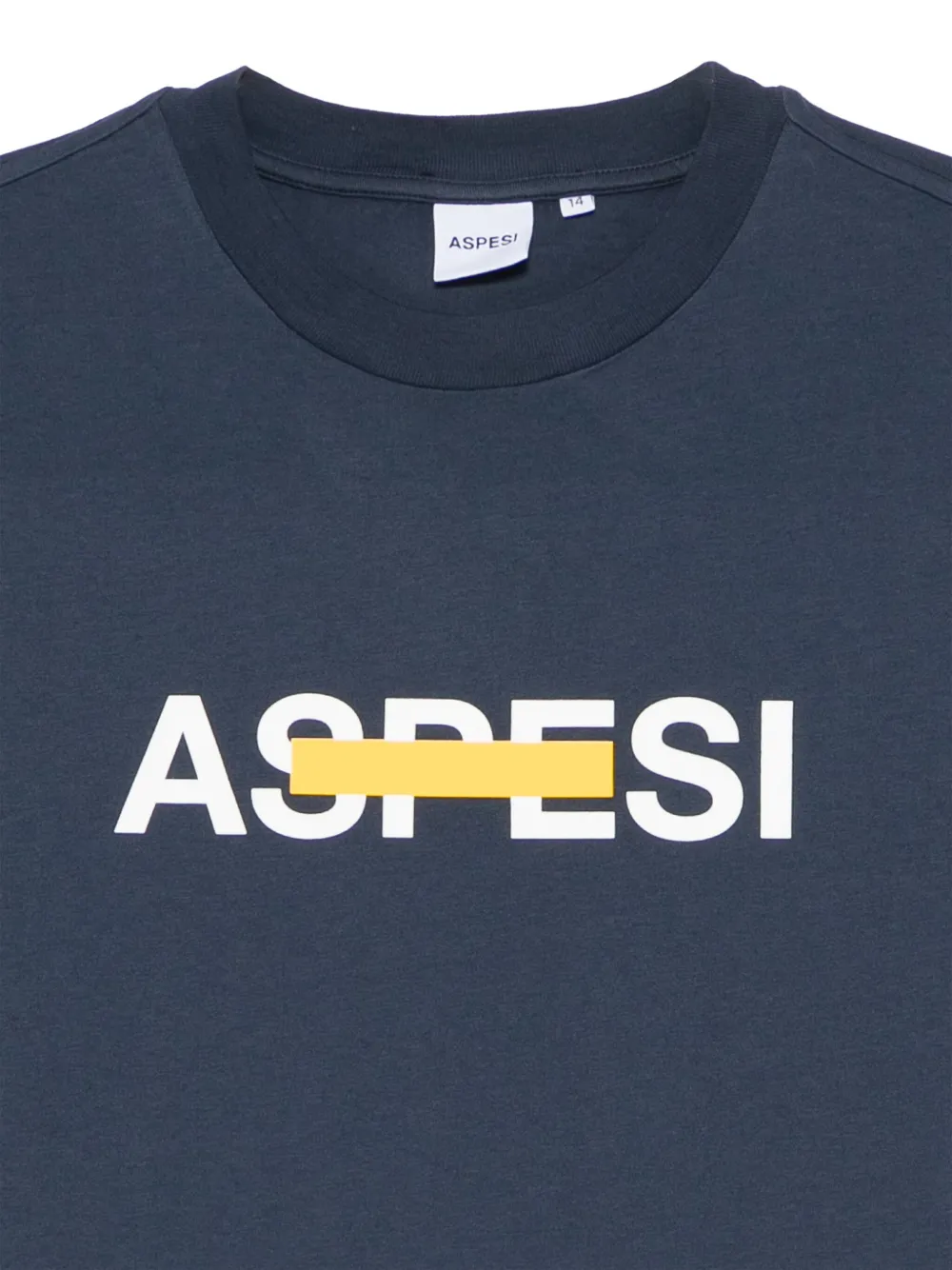 Aspesi Kids T-shirt met logoprint Blauw