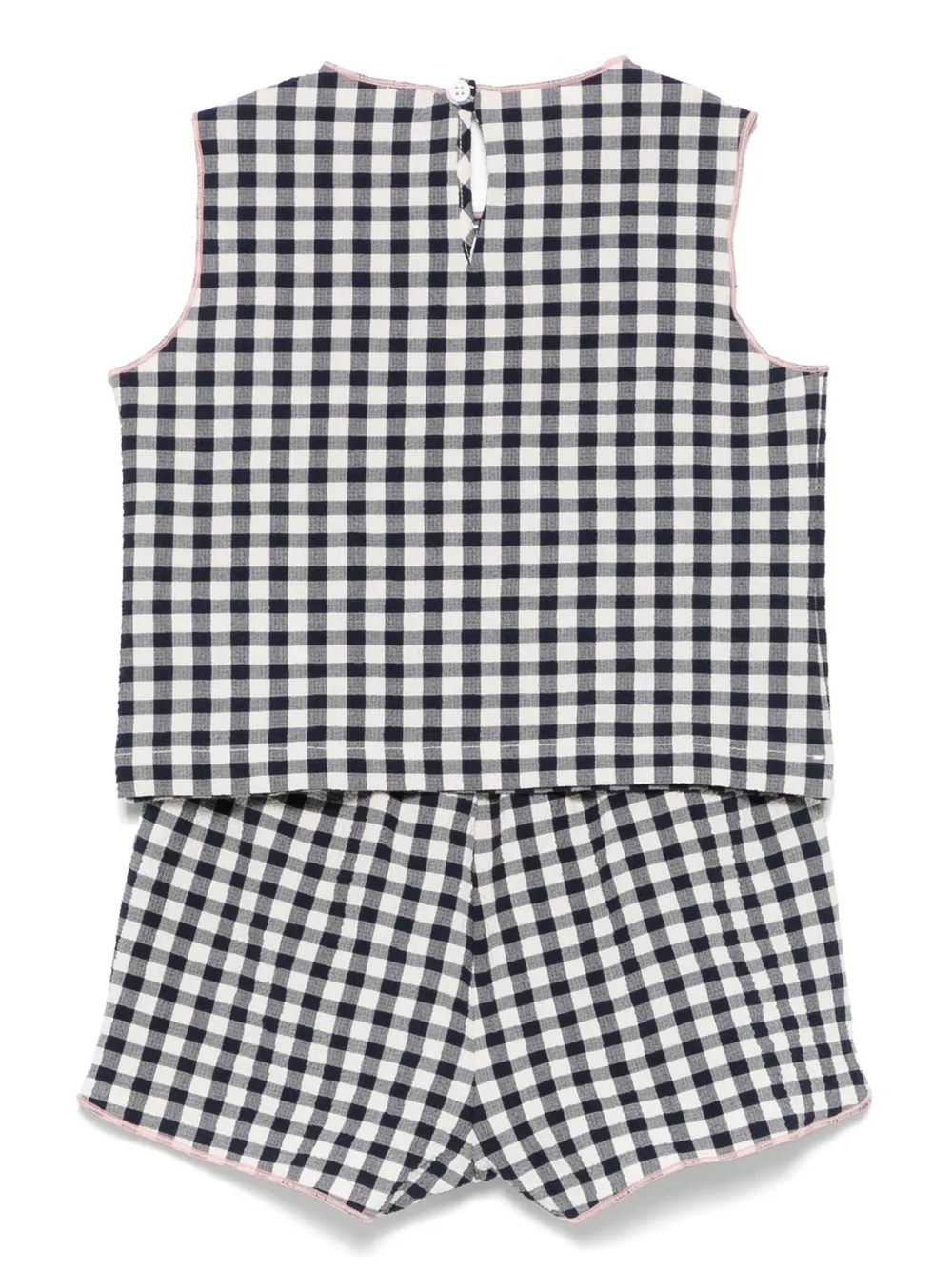 Il Gufo checked short and tank top set | Boys Short Sets | Image 2