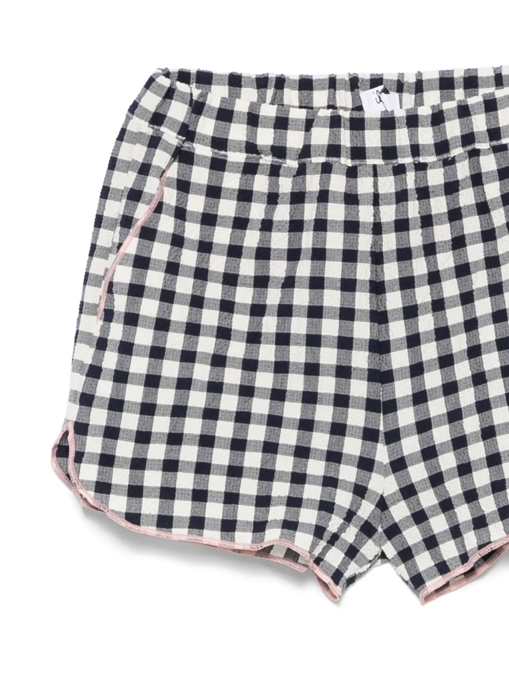 Il Gufo Geruite tanktop en shorts Blauw