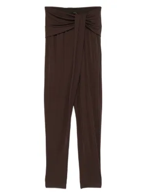 ROCHAS パンツ Rochas ドラップディテール パンツ | ブラウン | FARFETCH JP
