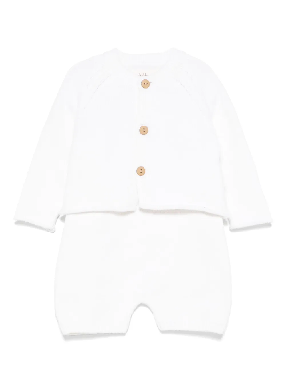 TEDDY & MINOU embroidered babygrow (set of three) | White | Image 1