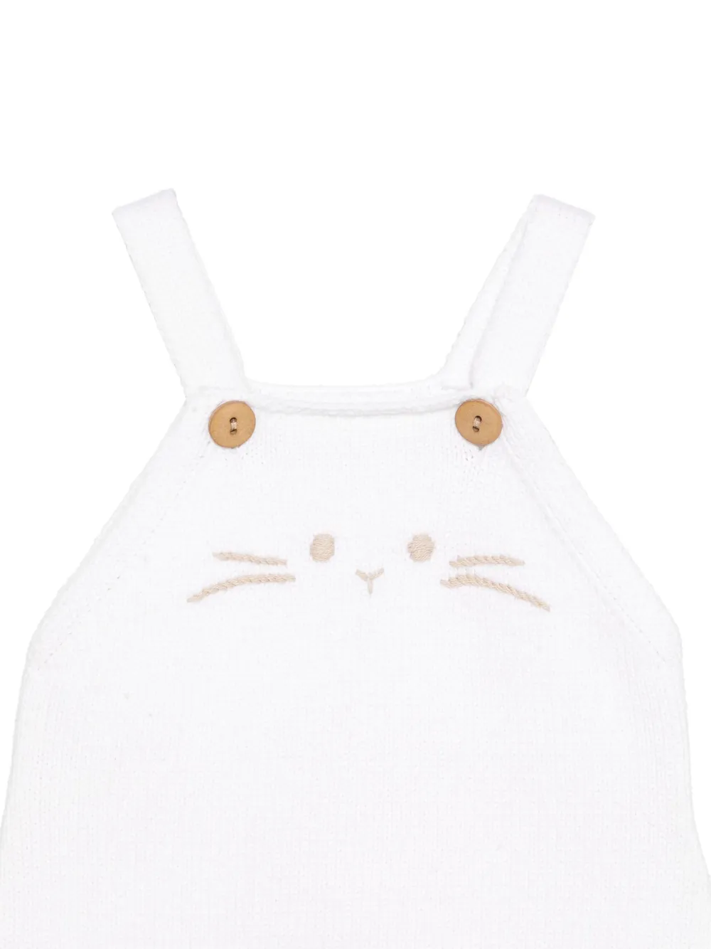 TEDDY & MINOU Drie babypakjes met borduurwerk Wit