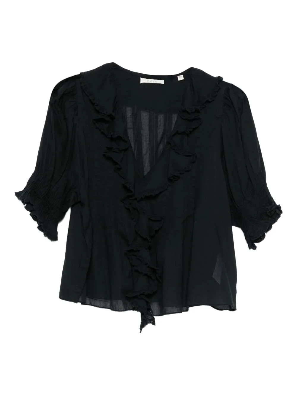 DÔEN Henri ruffled blouse | Black | Image 1