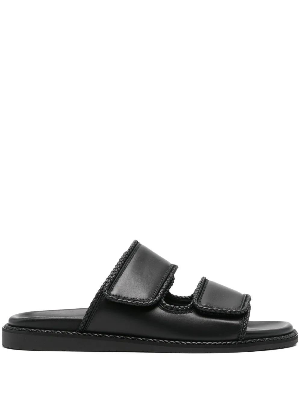 braided leather sandals