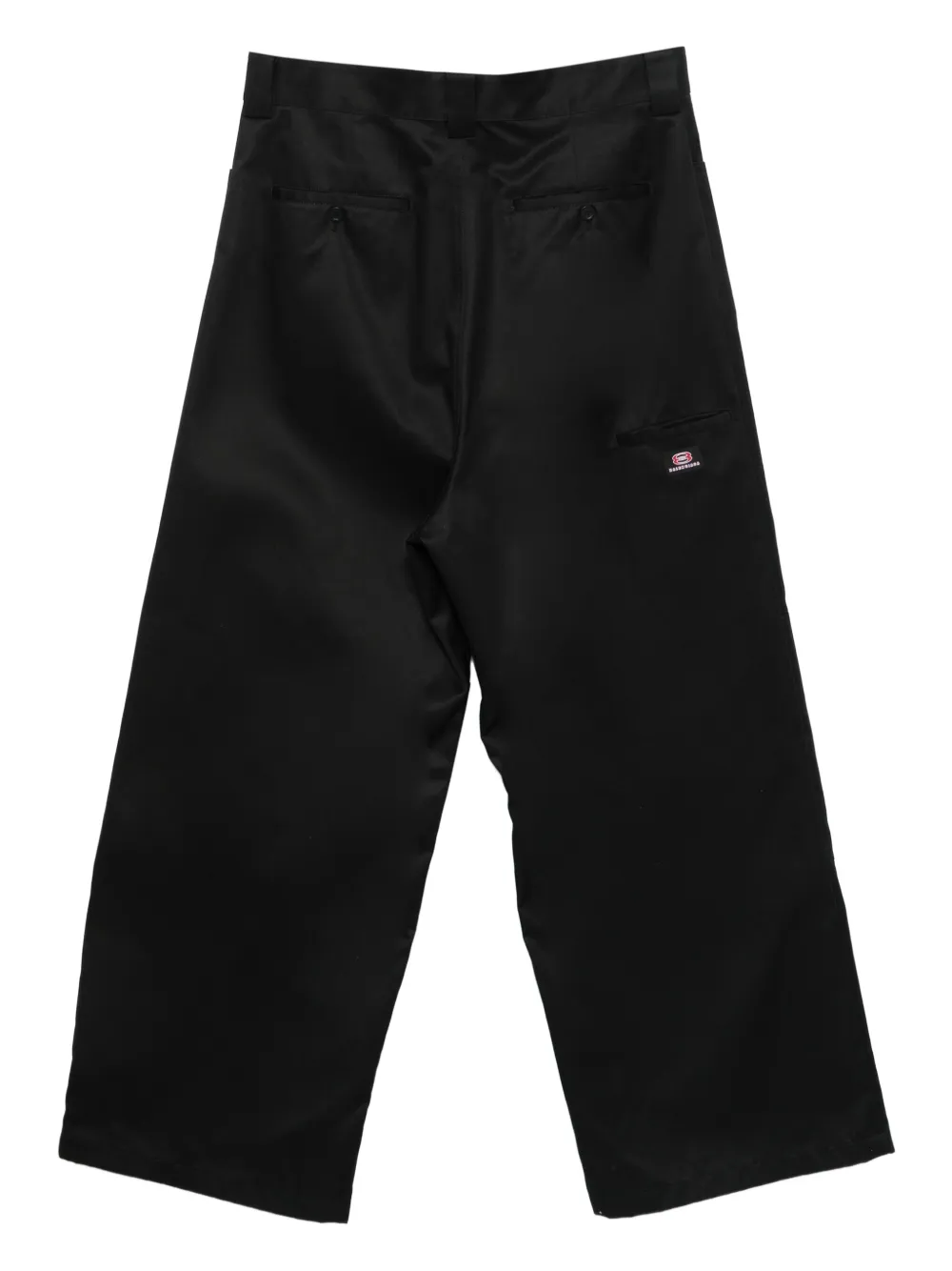 Balenciaga Panelled Cotton Trousers In Black