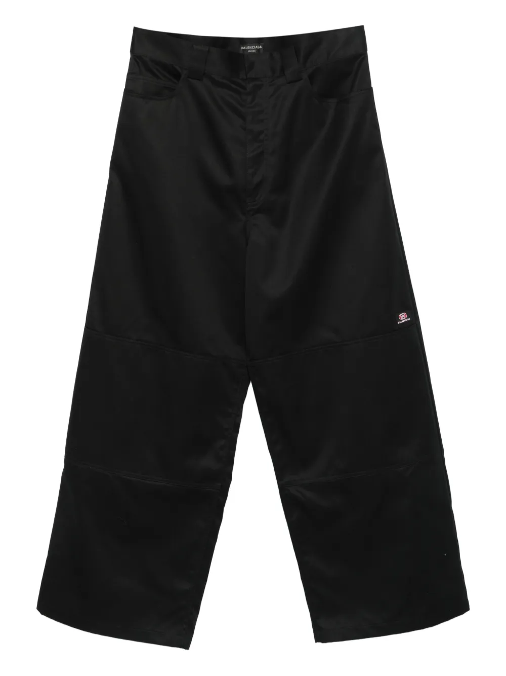 Balenciaga Panelled Cotton Trousers In Black