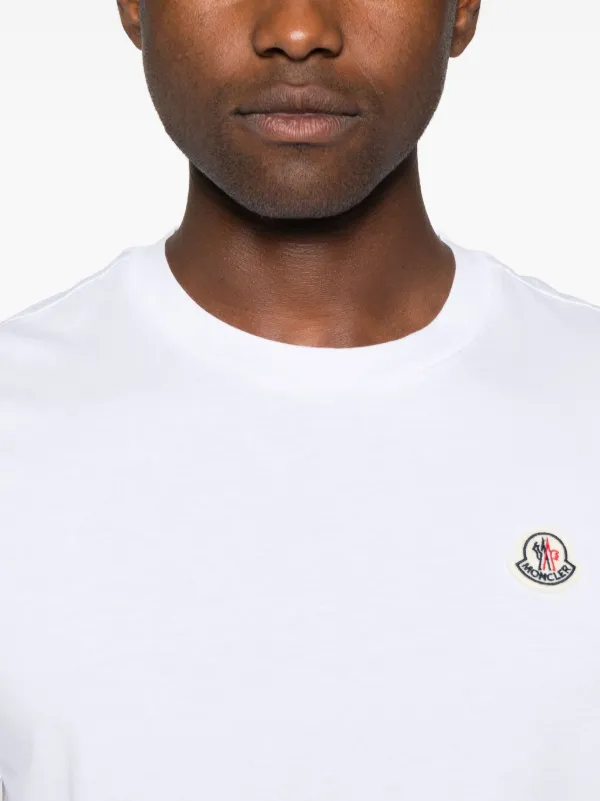 【MONCLER】 ロゴアップリケTシャツ ホワイト 【モンクレール】 Moncler ロゴアップリケ Tシャツ 3枚セット | ホワイト