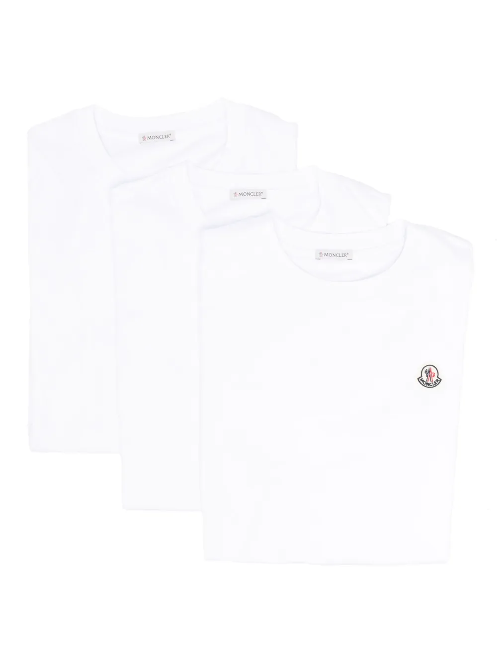 Moncler logo-appliqué T-shirts (pack of three) | White | Image 1