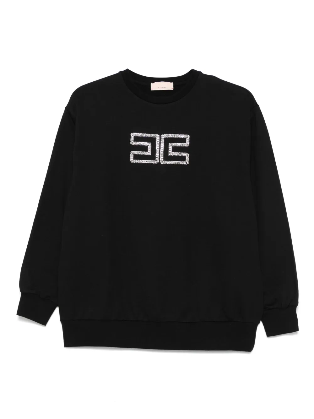 Elisabetta Franchi La Mia Bambina Sweater met logo Zwart