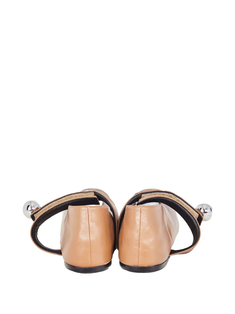 Gloria Coelho Leather Ballerina Shoes In Neutrals