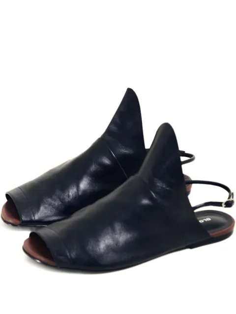 Gloria Coelho leather flat sandals