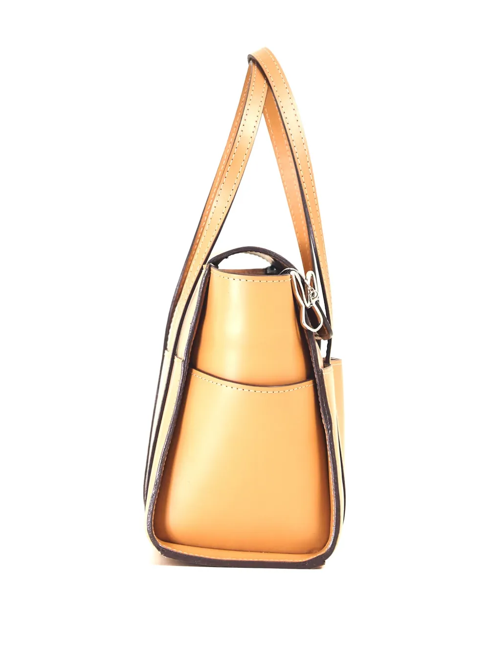 Gloria Coelho Leren shopper Beige