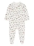 POLO RALPH LAUREN KIDS graphic-print romper - White