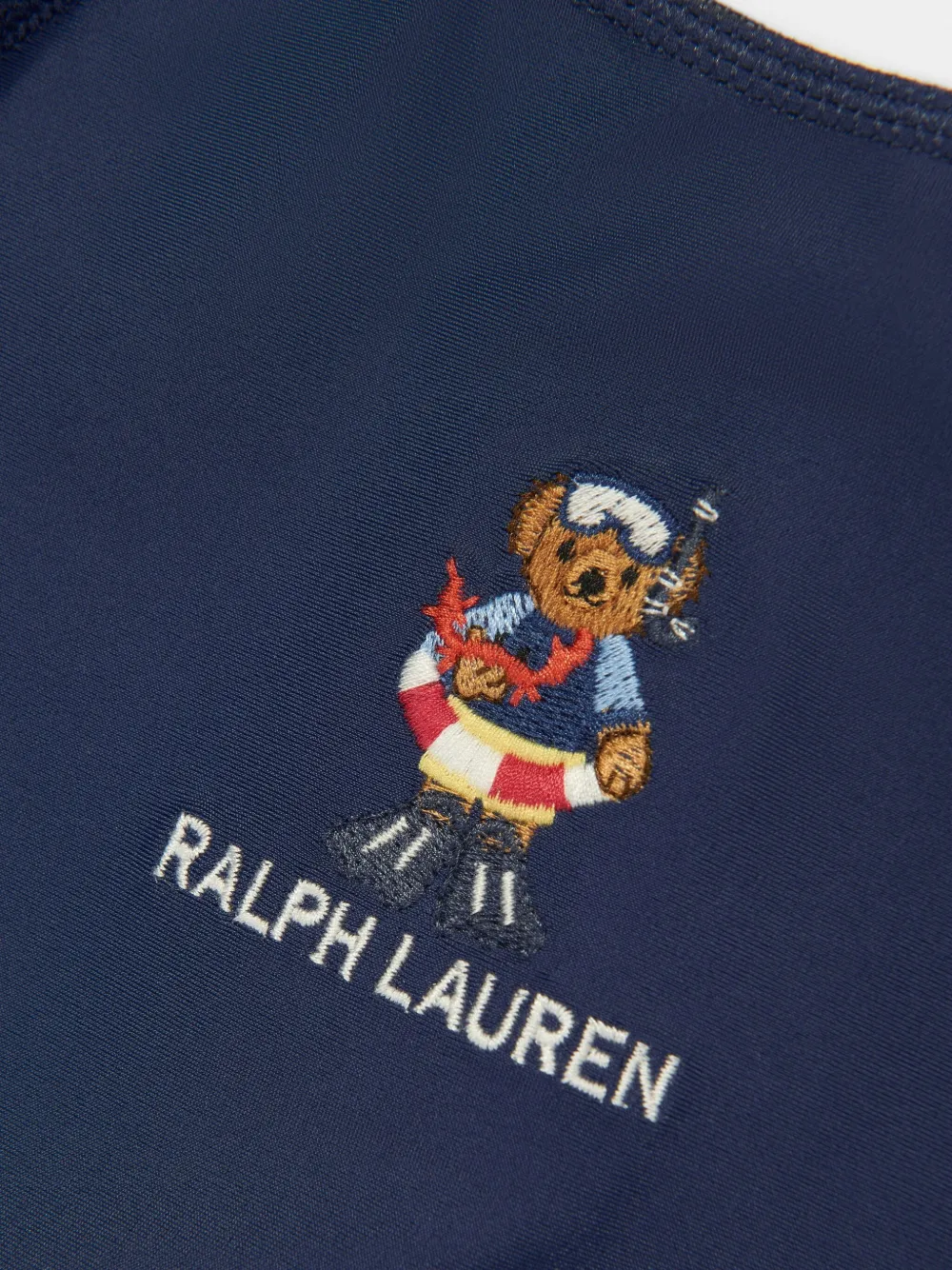 Polo Ralph Lauren Logo-embroidered Swimsuit In 蓝色