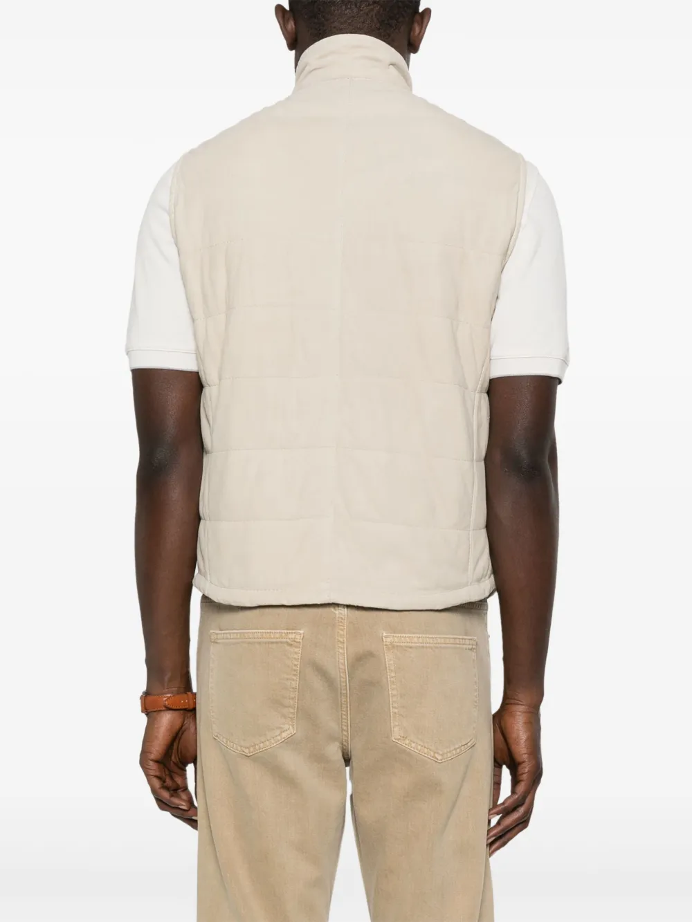 Barba Omkeerbaar gilet Beige