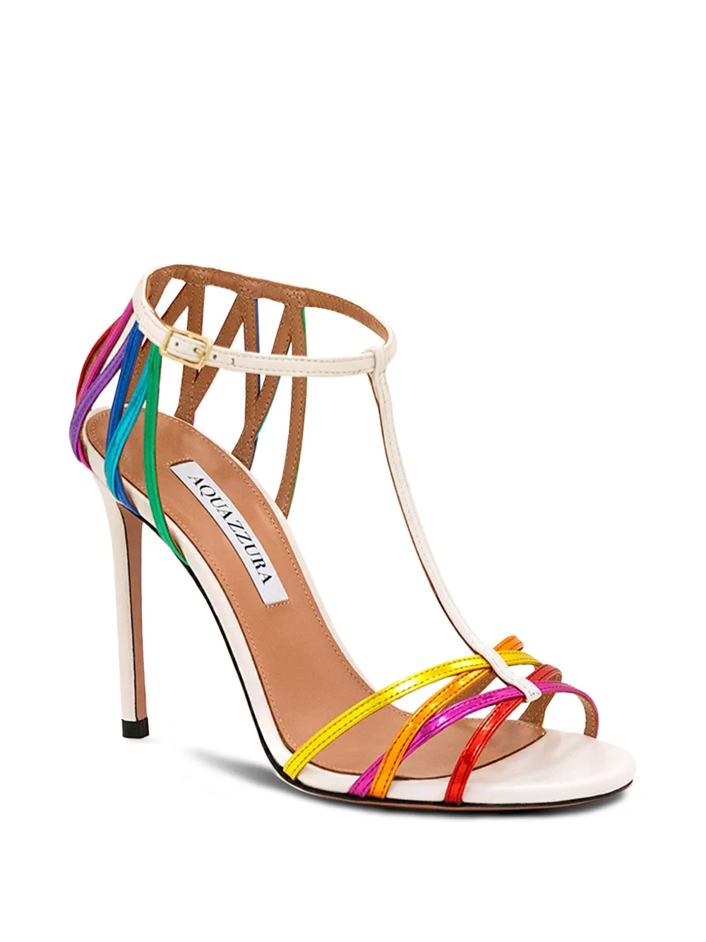 Aquazzura 105mm leather sandals Neutrals