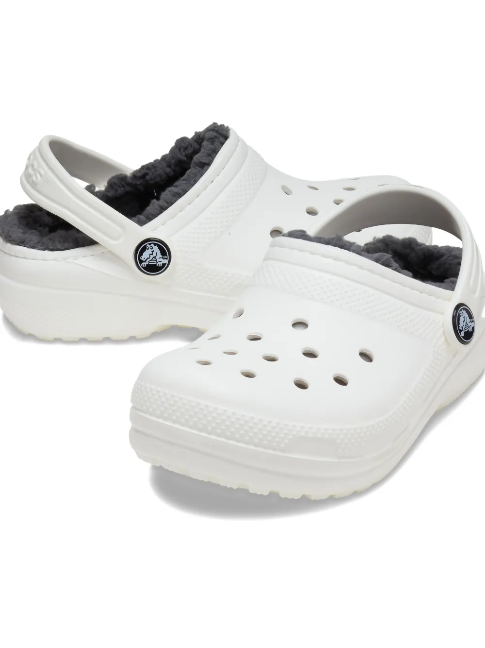 Crocs Kids faux fur-lined clogs - Wit
