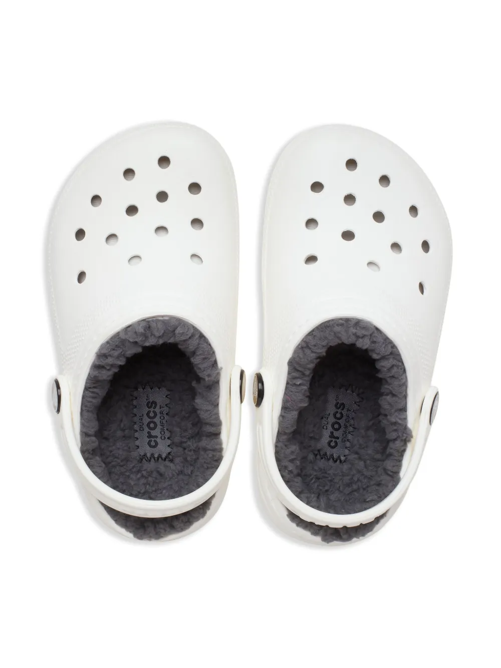 Crocs Kids faux fur-lined clogs White