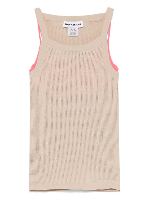 DKNY open-knit tank top 