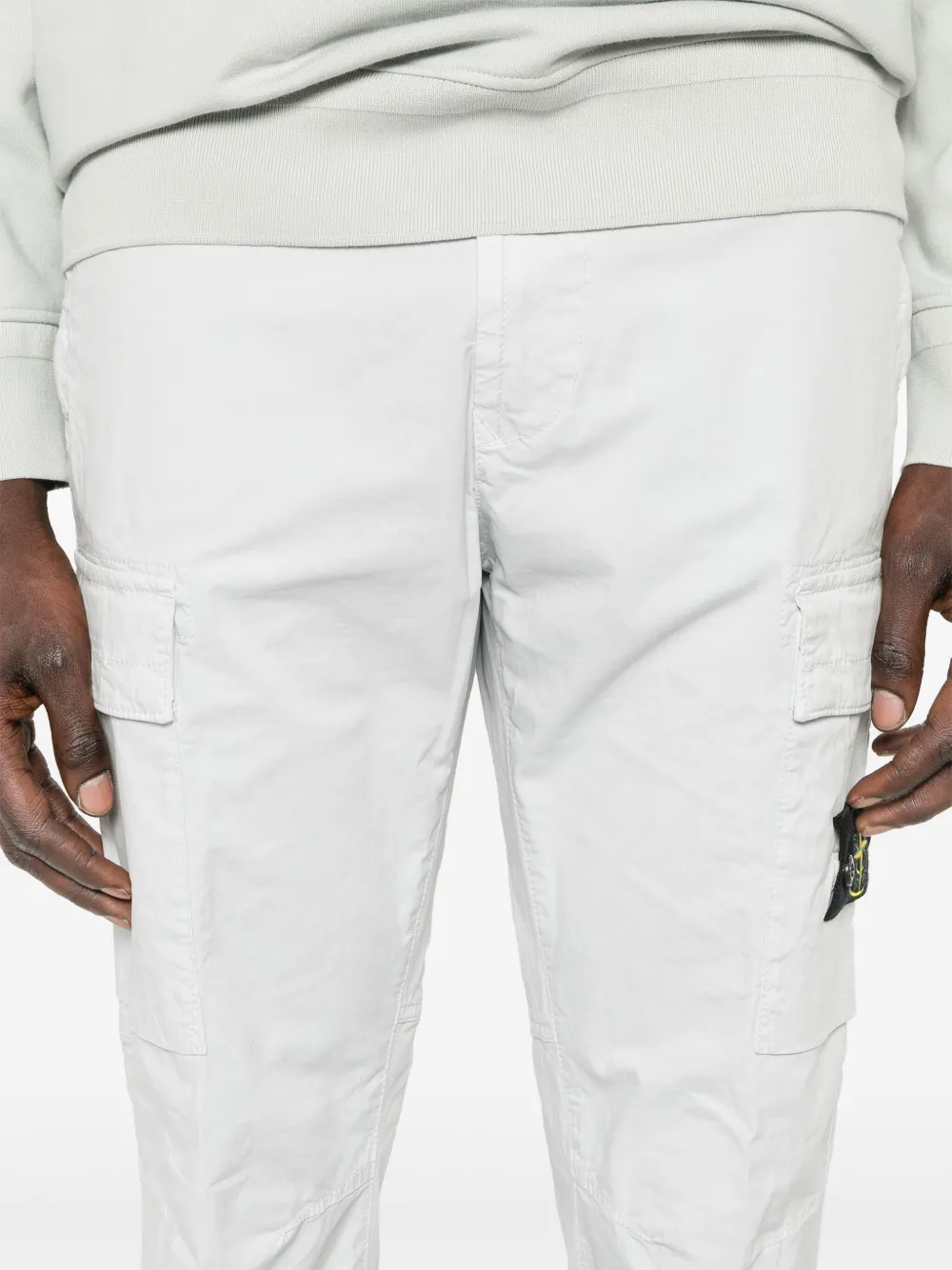 Stone Island Cargo broek met twill weving Blauw