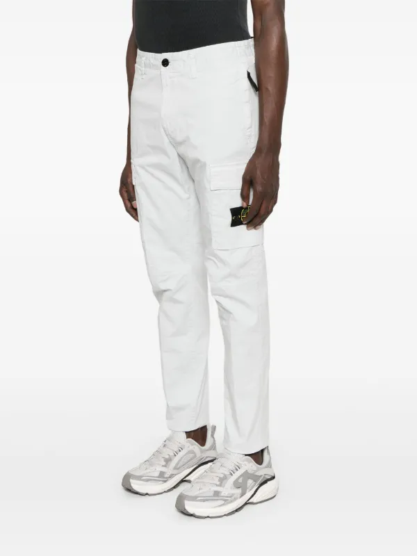 Stone Island ツイル カーゴパンツ | ブルー | FARFETCH JP