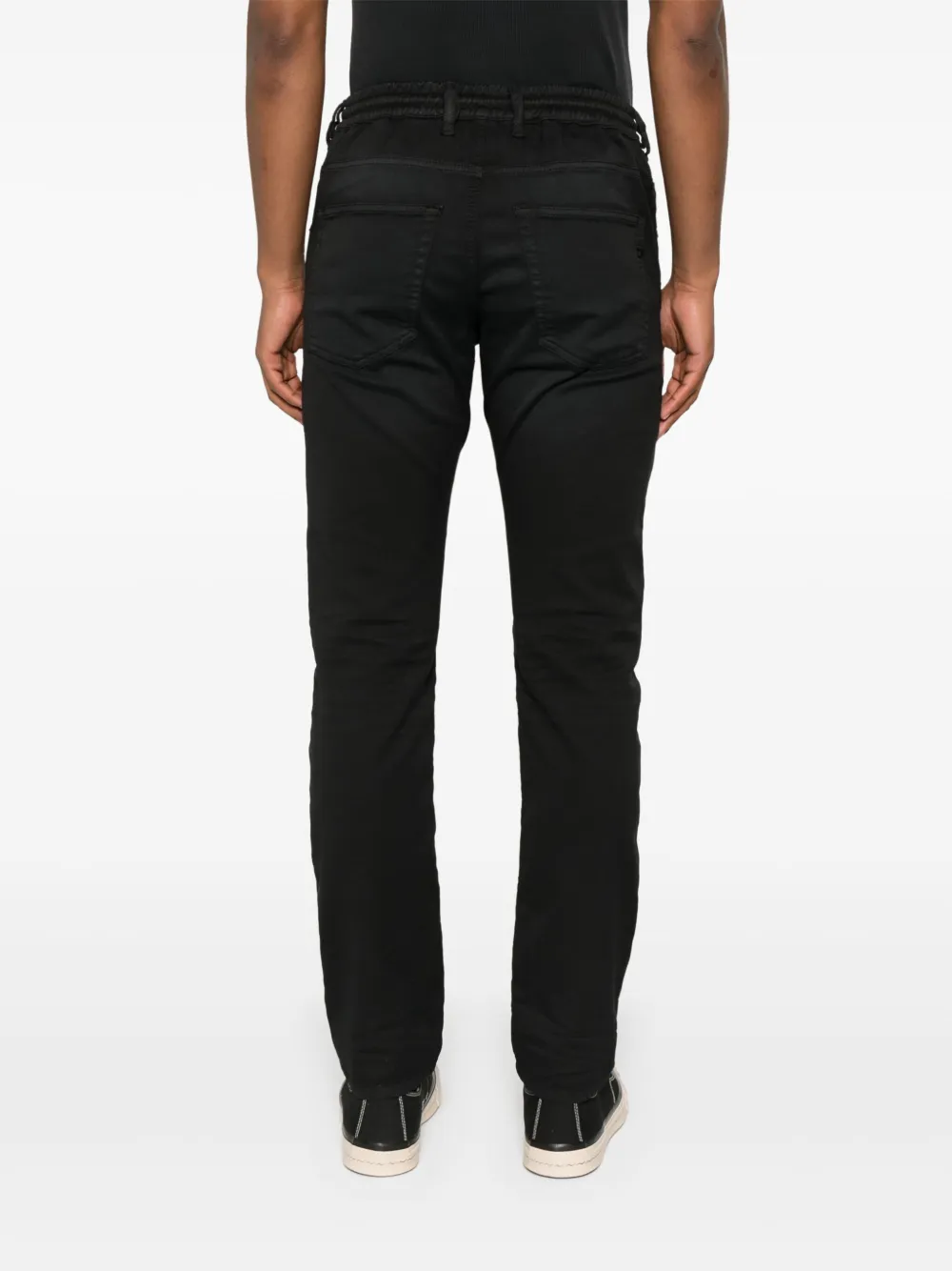 Diesel Jeans met geborduurd logo Zwart