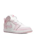 Jordan Kids Jordan 1 Mid ""Pink Foam Fire Red White"" sneakers