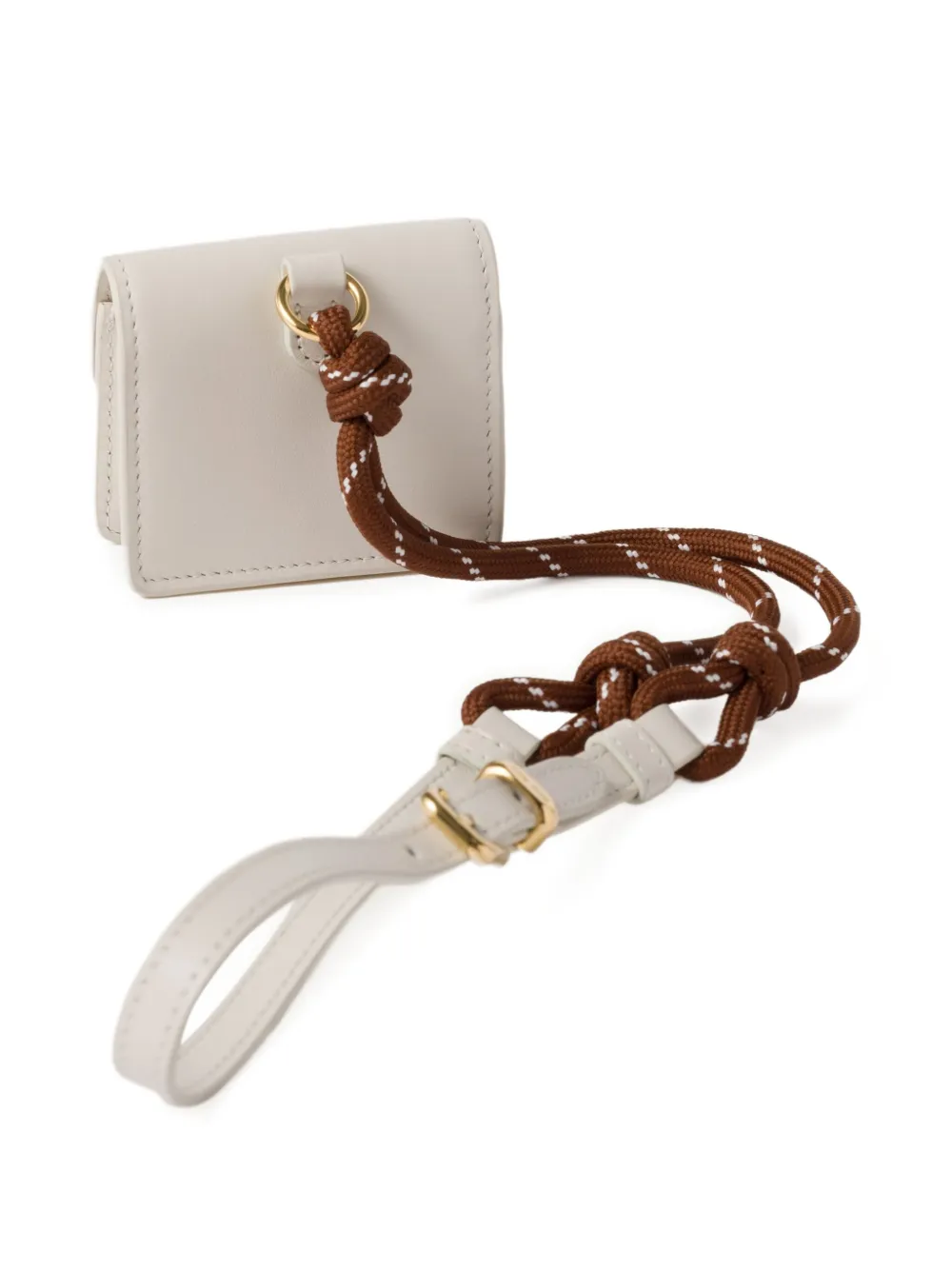Miu Miu logo-lettering pouch - Wit
